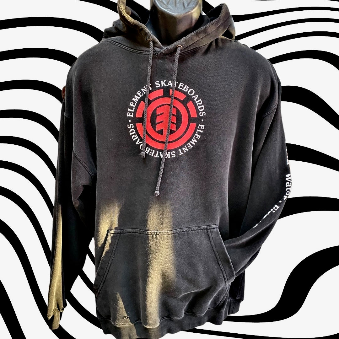 90s Thrashed Element skateboard hoodie
