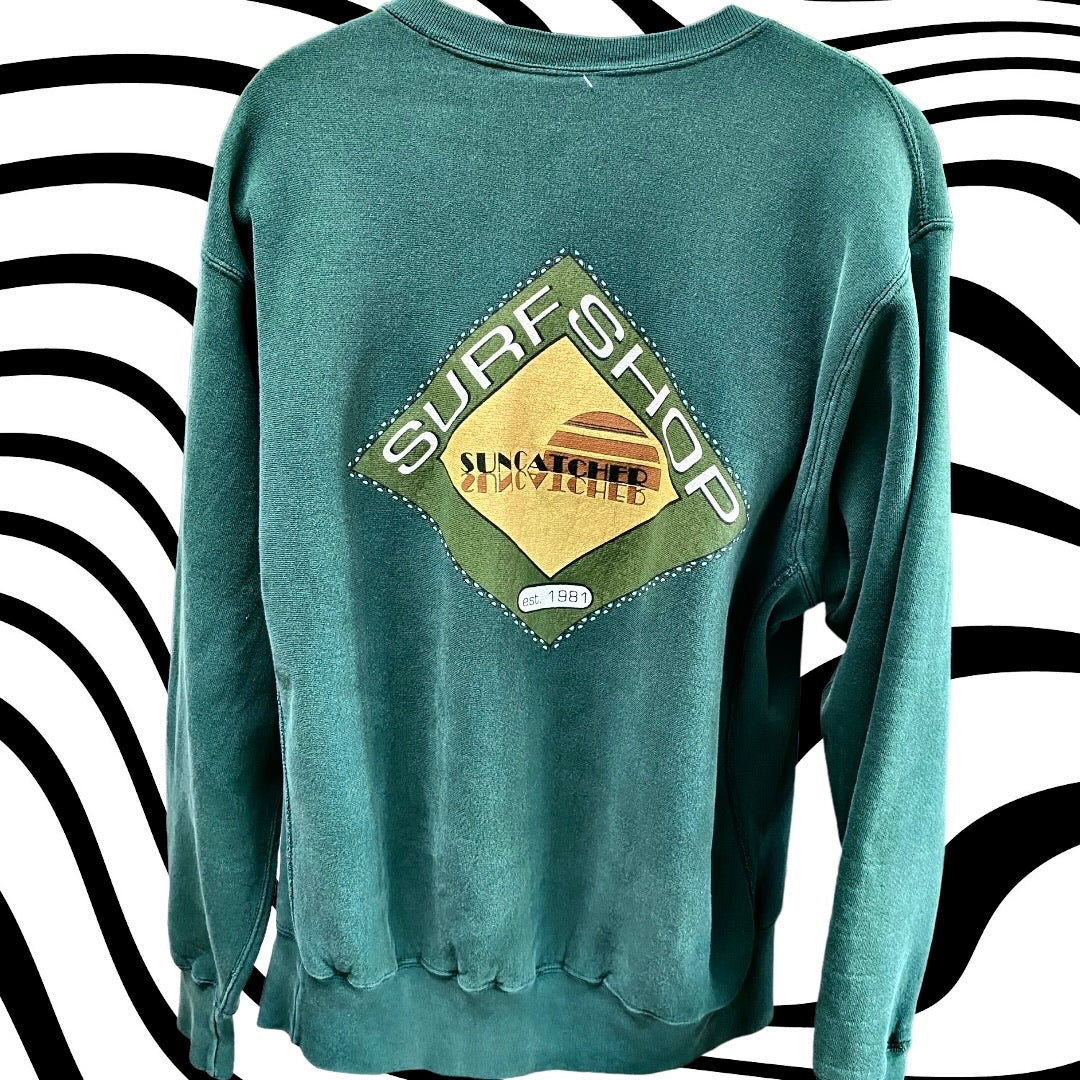 90s Suncatcher Surf Shop crewneck