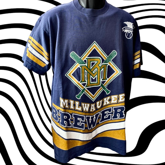 90s Milwaukee Brewers aop tee