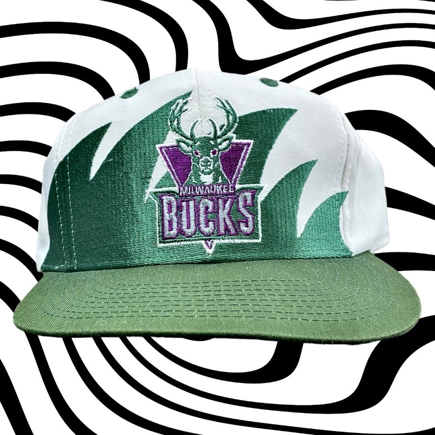 Milwaukee Bucks 90s Shark Tooth Logo 7 snapback hat