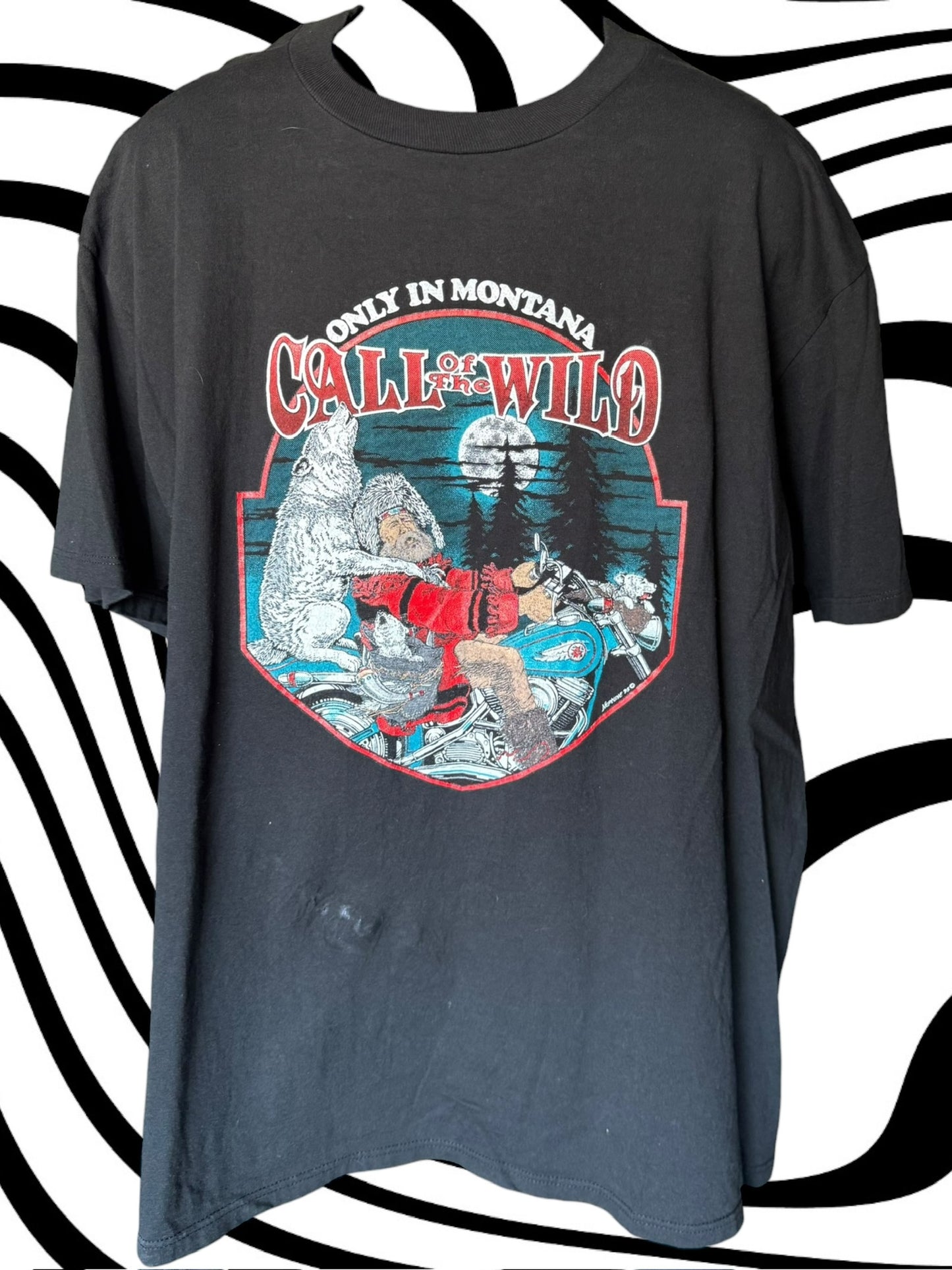 90'S Call of the Wild Montana Harley tee