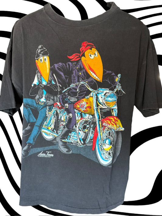 1993 Heckle and Jeckle Auto Tunes biker tee