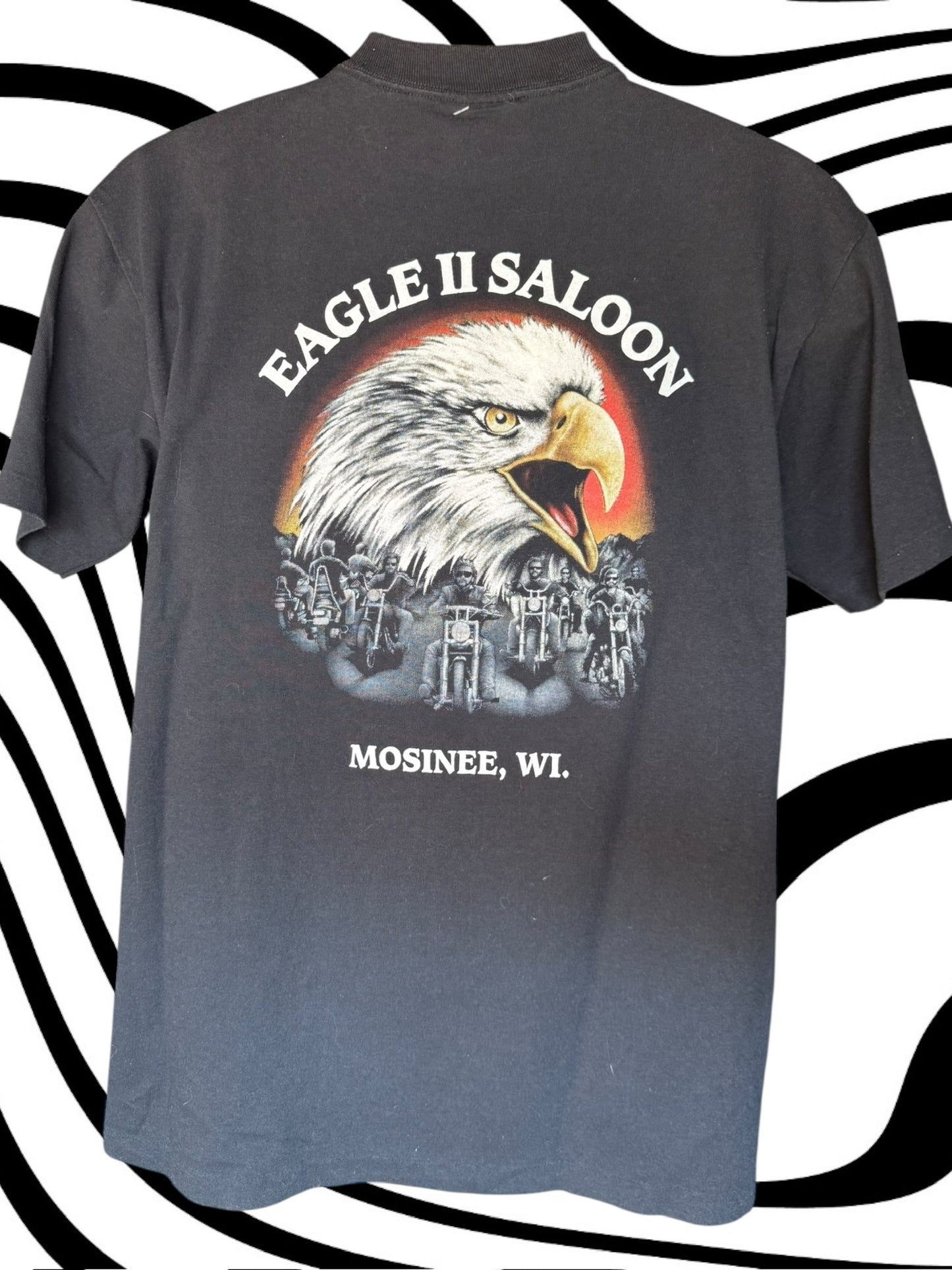 90's Mosine, WI 'Wild Ride' 3D Emblem Biker Tee