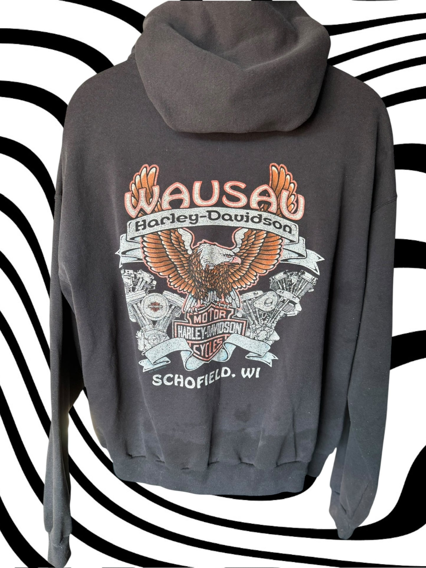 90's Wausau Harley Hoodie
