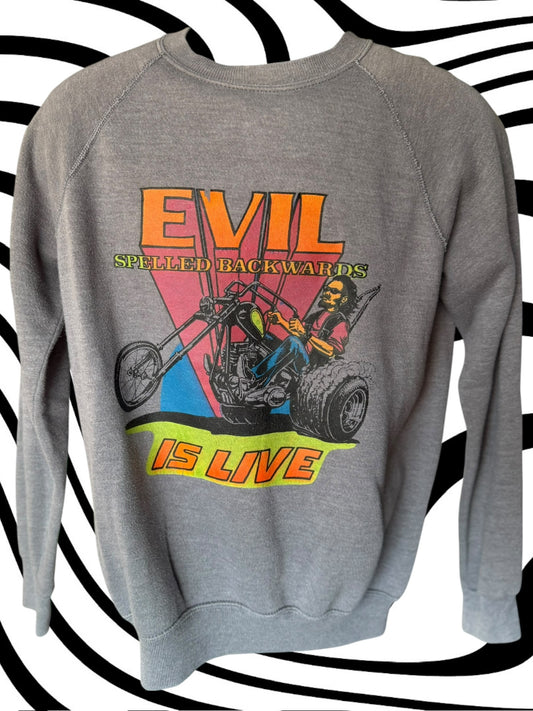 80'S EVIL is LIVE Chopper Crewneck