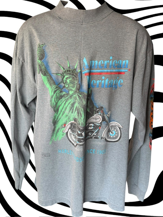 90's American Heritage Harley Davidson Long Sleeve