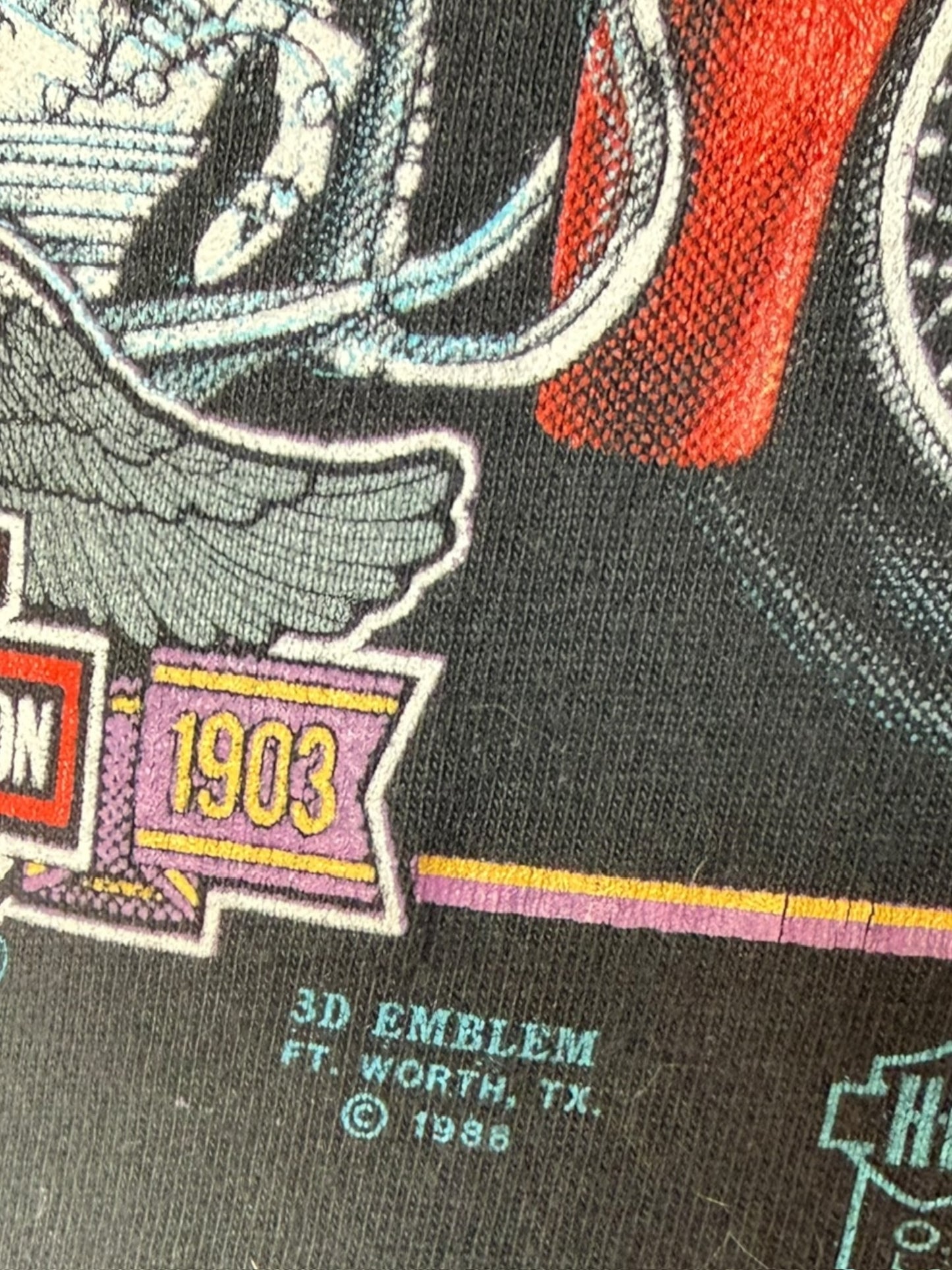 1988 3D Emblem Helsinki, Finland Harley Tee