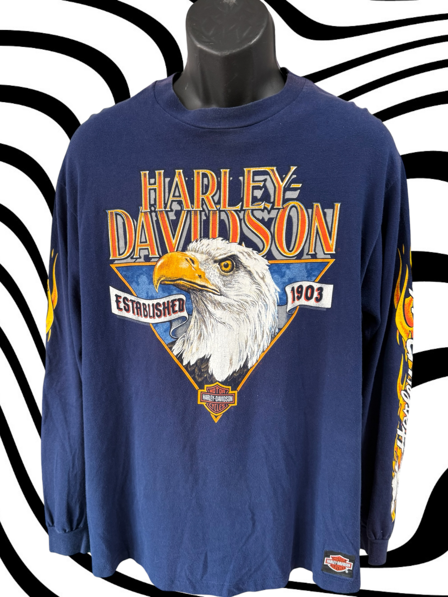 1991 San Diego, CA Harley flame Longsleeve