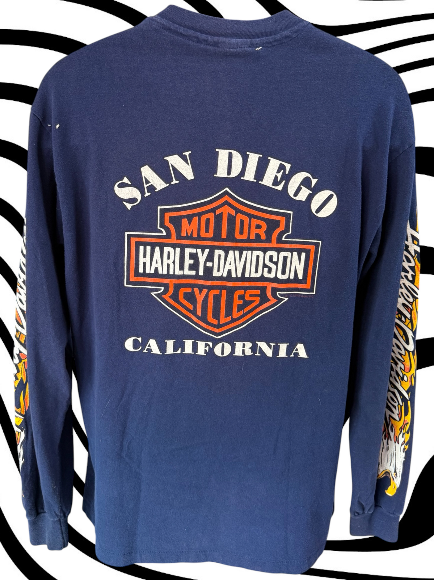 1991 San Diego, CA Harley flame Longsleeve