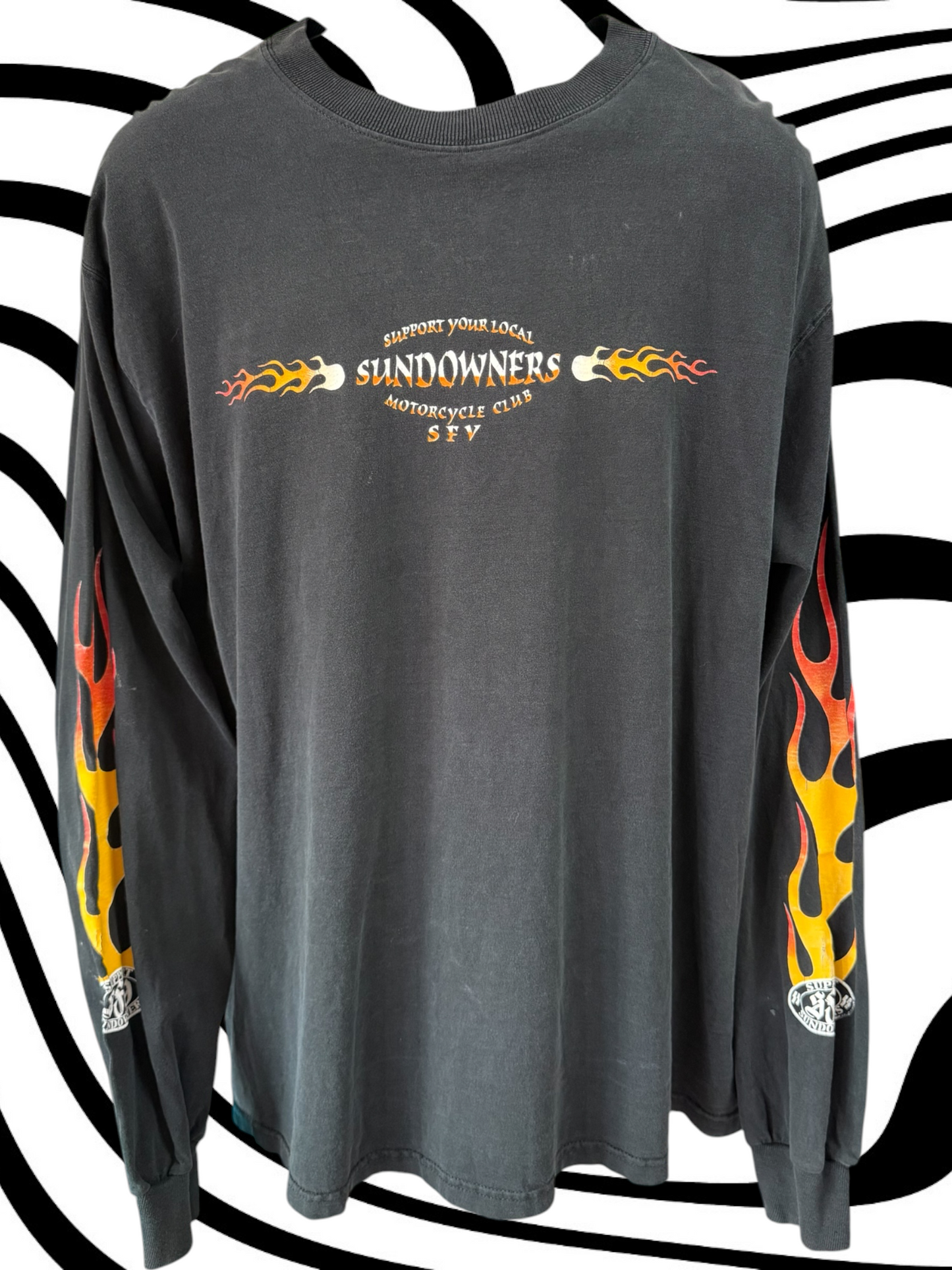 90's Outlaw Biker flame long sleeve