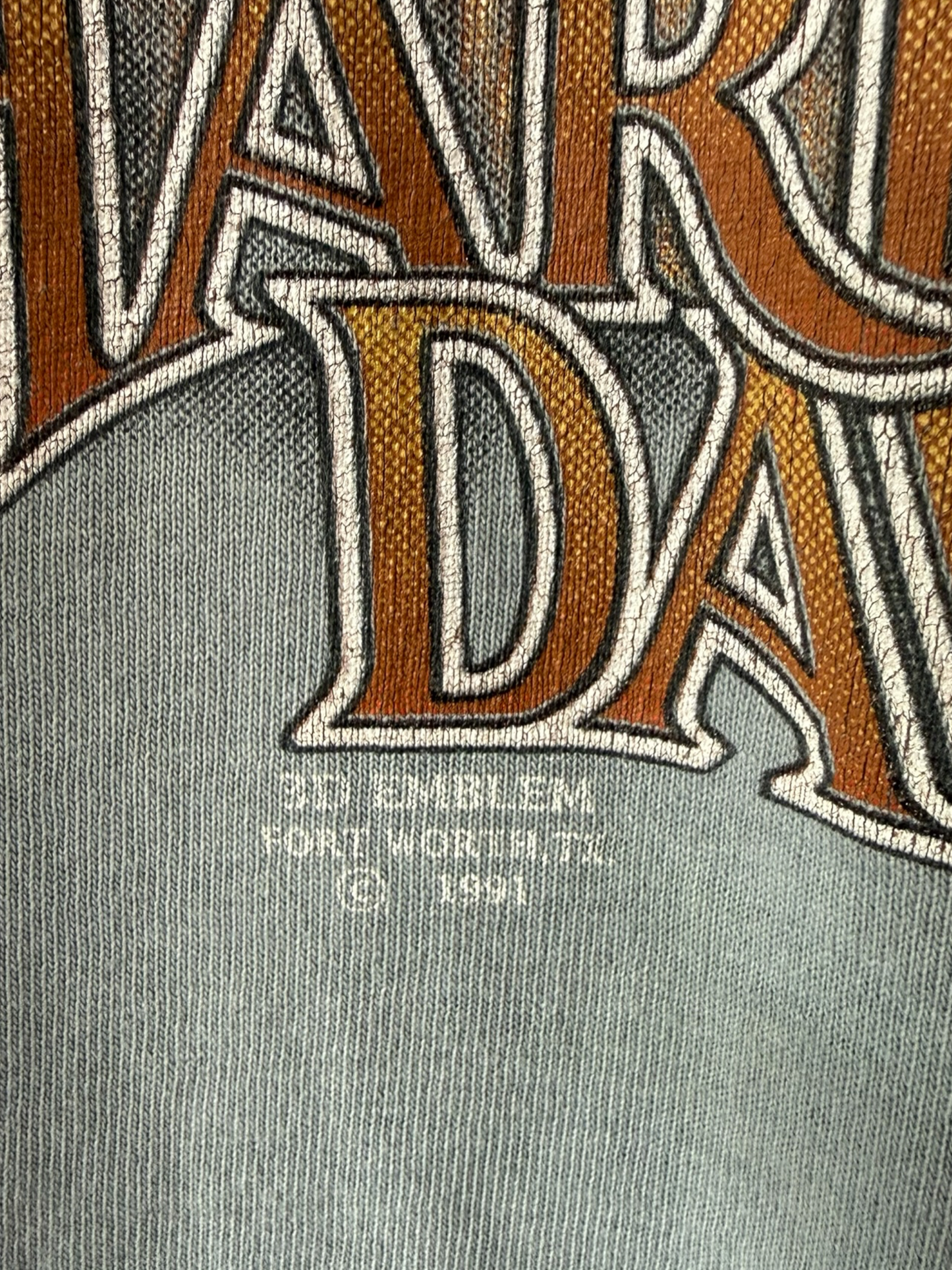 1991 Tomahawk, WI 3D emblem Harley tee